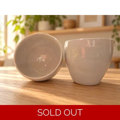 Pure White Ceramic Duo